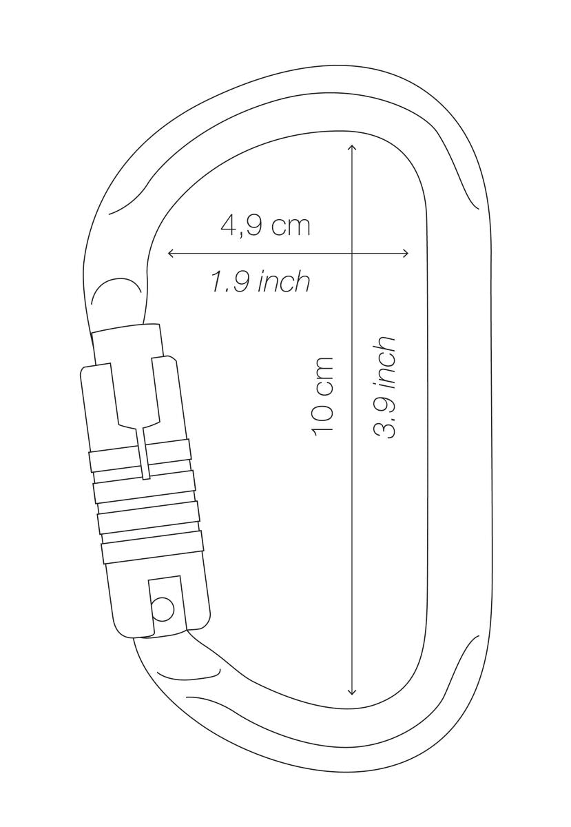Petzl Vulcan - Großer asymmetrischer Stahlkarabiner