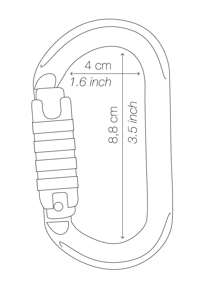 Petzl OK - Ovalkarabiner aus Aluminium