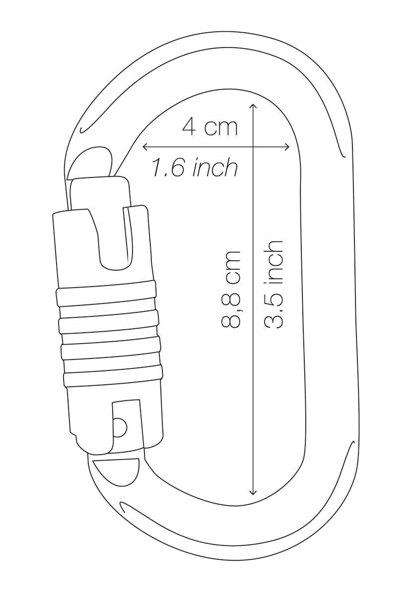 Petzl Oxan - Ovalkarabiner aus Stahl